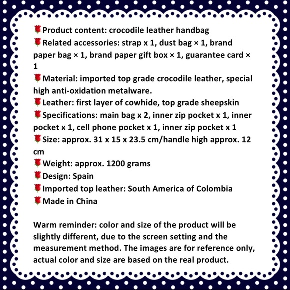 Pre-Order D'MOM Hebilla Limited Crocodile Handbag! - Picture 8 of 8